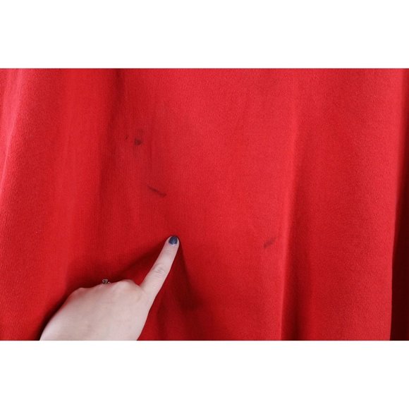 Vintage 90s Russell Athletic Mens 2XL Faded Spell Out Chelsea Sweatshirt Red USA - Picture 10 of 13